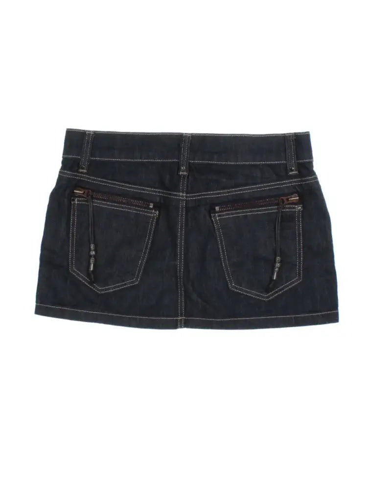 Y2K Denim Mini Skirt (Size M) - Skirts