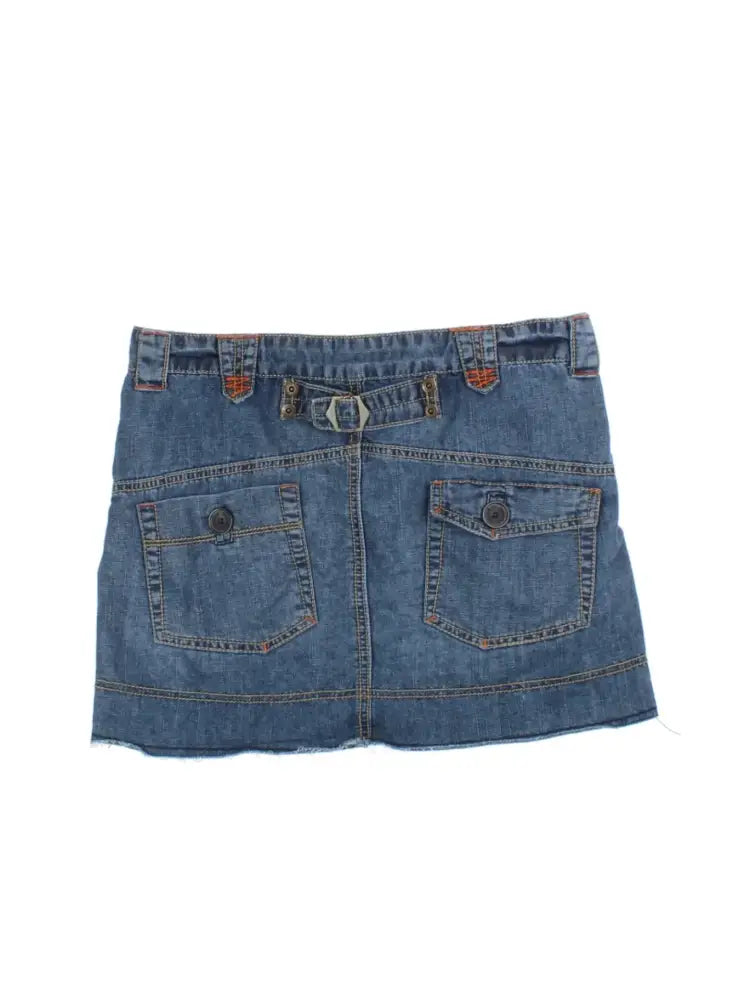 Y2K Denim Mini Skirt (Size XS) - Skirts