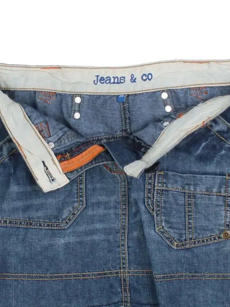 Y2K Denim Mini Skirt (Size XS) - Skirts