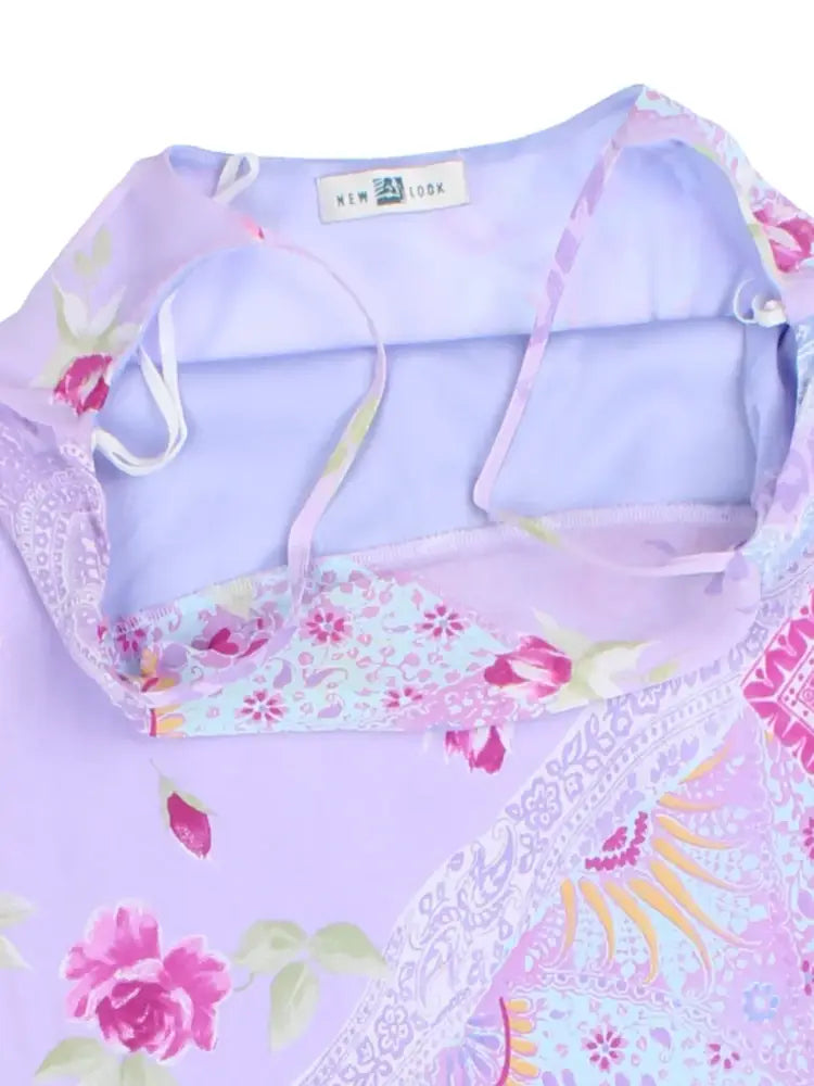 Y2K Floral Midi Dress (Size XS) - Dresses