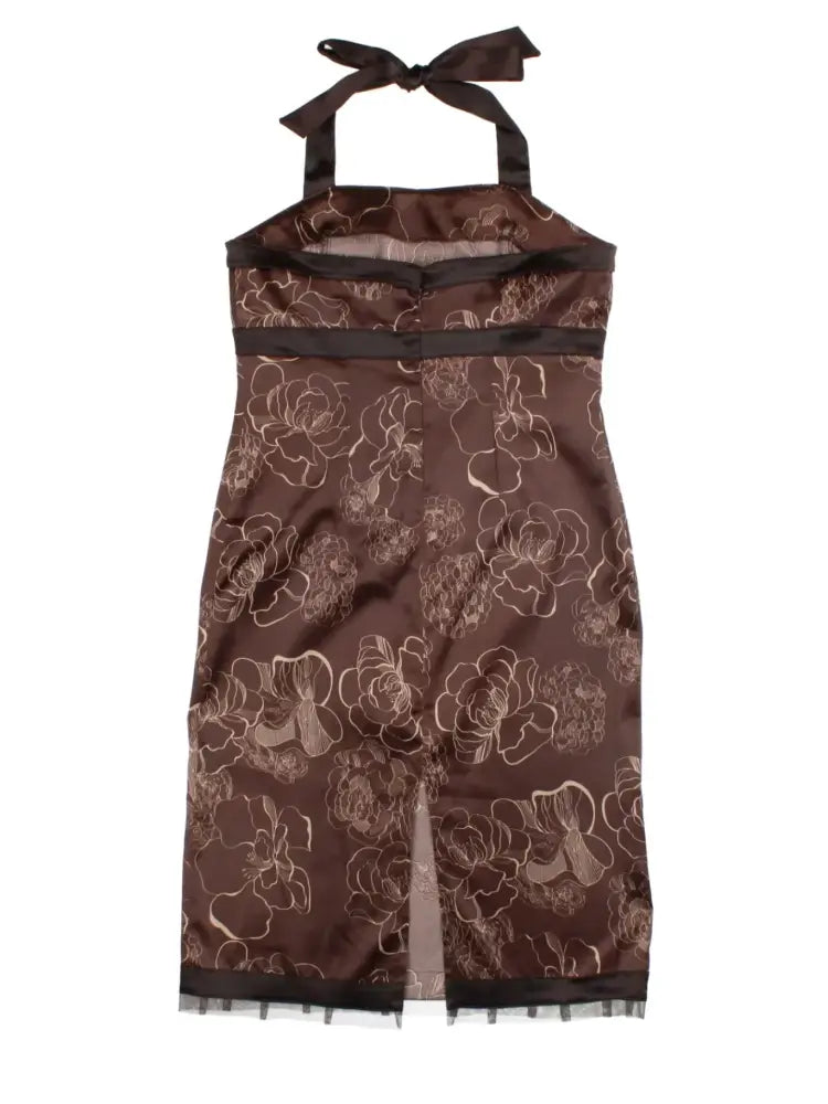 Y2K Halter Neck Midi Dress (Size S) - Dresses