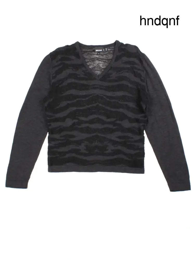 Y2K Just Cavalli Animal Print Jumper (Size XL) - Knitwear