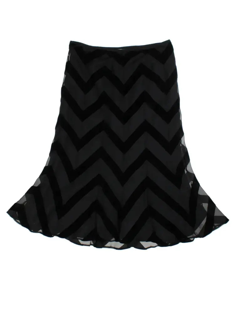 Y2K Zig-Zag Midi Skirt (Size L) - Skirts