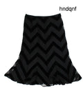 Y2K Zig-Zag Midi Skirt (Size L) - Skirts